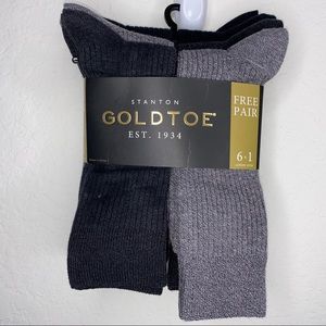 GOLDTOE 7 Men's Cotton Crew Socks Size 6-12.5